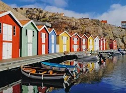 Ravensburger puzzle - casas coloridas Suecia - 100 piezas XXL mayores
