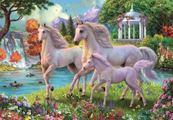 Clementoni puzzle - 180 piezas - unicornios cascada puzzle fantasía niños