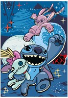 Dino puzzle juguete Stitch neón 100 piezas XL para niños
