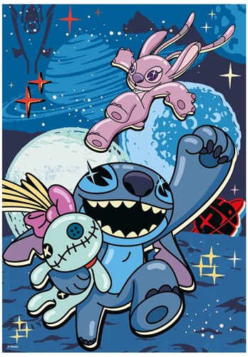 Dino puzzle juguete Stitch neón 100 piezas XL para niños