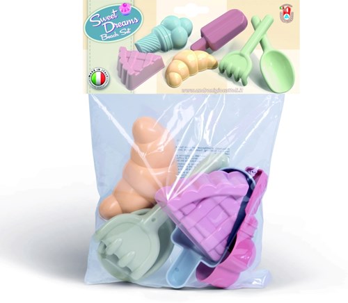 Androni Giocattoli set de playa pastel juguete arenero 6 piezas-2