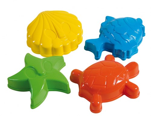 Androni Giocattoli moldes de arena animales marinos - set de juguetes de playa