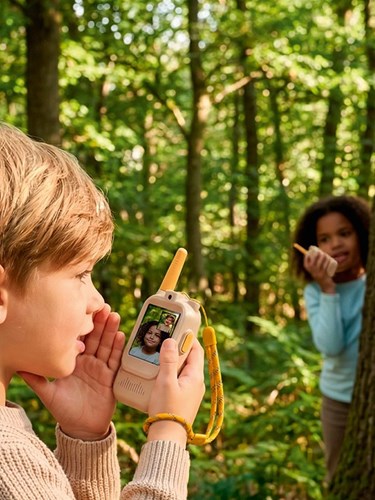 Zazu walkie talkie vídeo juguete para niños taupe alcance 300m-2