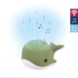 Zazu proyector bebé ballena verde - espectáculo de luces y sonidos relajantes