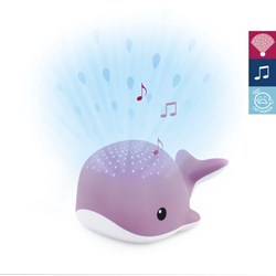 Zazu proyector bebé luz nocturna ballena música relajante morado